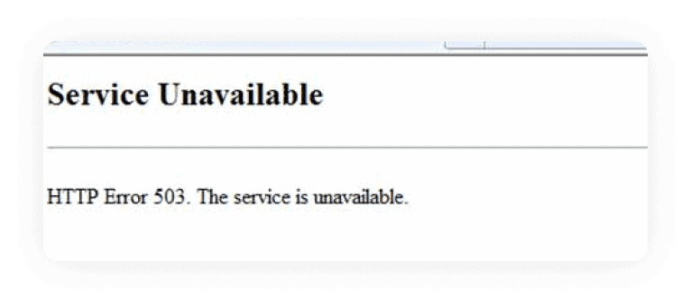 Service Unaviable 503
