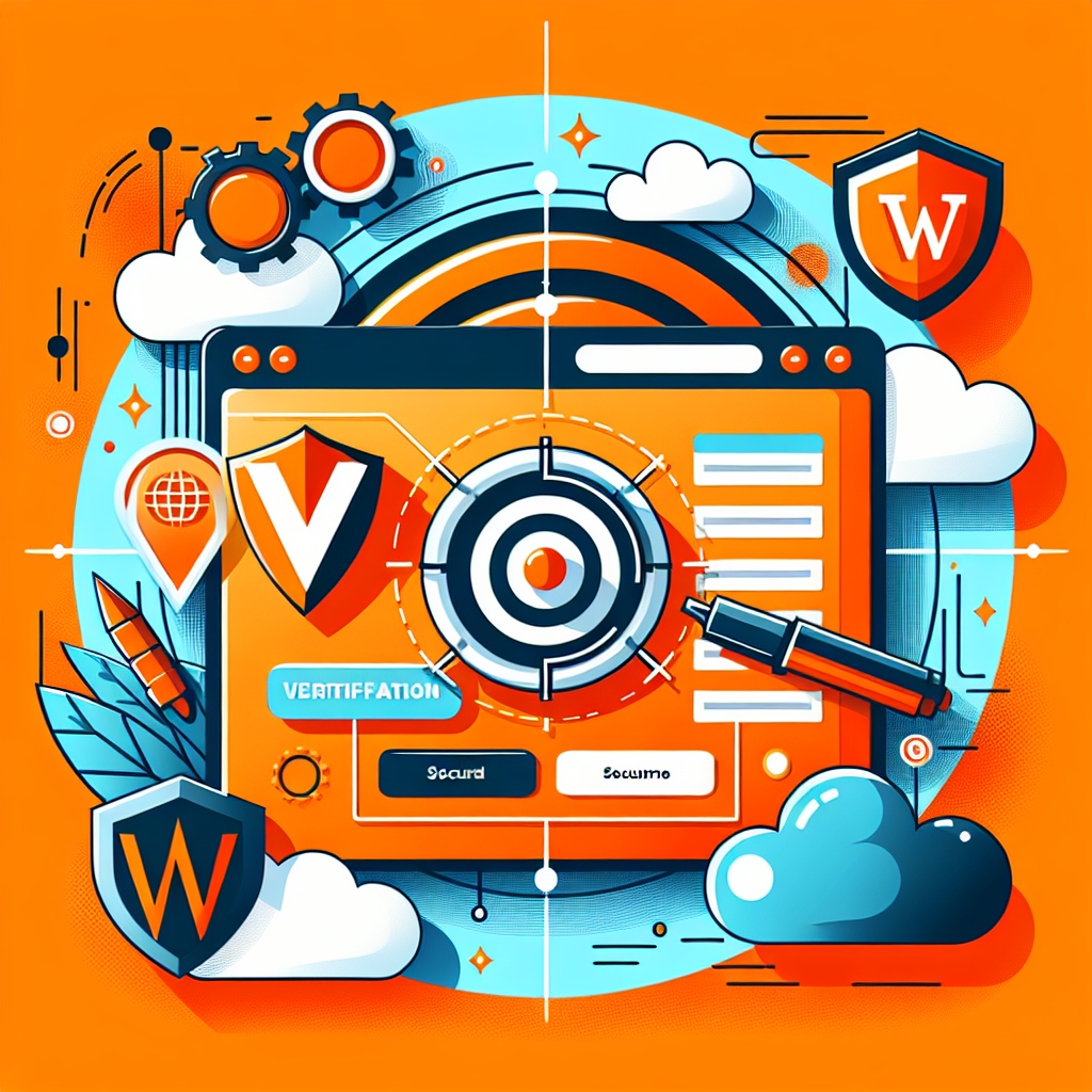 Capture d'écran : Interface de sécurité WordPress avec boucliers, cibles, nuages et icônes d'engrenages